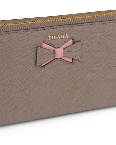 prada wallet bow sbn|Large Saffiano leather wallet with bow .